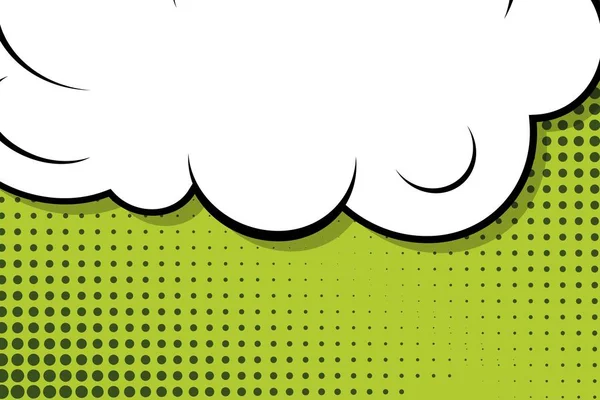 Abstrato conceito criativo vetor quadrinhos estilo pop arte em branco, modelo de layout com feixes de nuvens e pontos isolados de fundo. Para banner de venda, conjunto de bolhas de fala vazia, ilustração design de livro de meio tom . —  Vetores de Stock