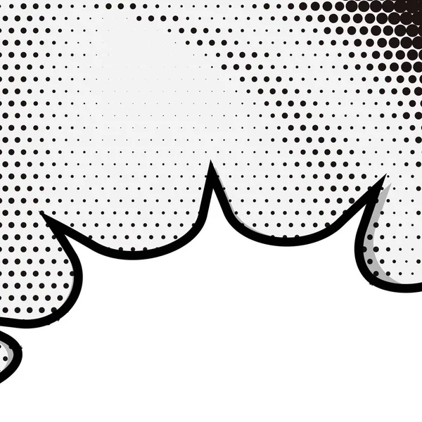 Astratto concetto creativo vettore comico stile pop art vuoto, modello di layout con travi nuvolose e puntini isolati sfondo. In vendita banner, set di bolle vocali vuote, disegno di libri di illustrazione mezzitoni . — Vettoriale Stock