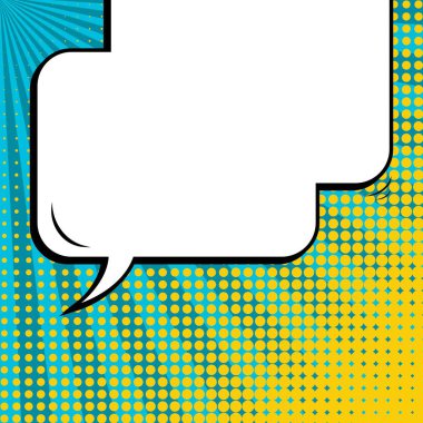 Yaratıcı soyut kavram vektör komik pop sanat tarzı boş, düzeni şablonu bulutlar kiriş ve izole noktalar arka plan ile. Satışı büyük başlığı, boş konuşma balonu ayarı, illüstrasyon noktalı resim kitap tasarımı için.