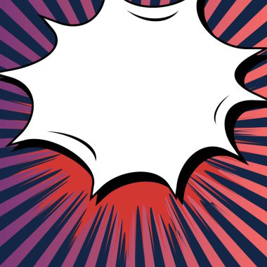 Yaratıcı soyut kavram vektör komik pop sanat tarzı boş, düzeni şablonu bulutlar kiriş ve izole noktalar arka plan ile. Satışı büyük başlığı, boş konuşma balonu ayarı, illüstrasyon noktalı resim kitap tasarımı için.