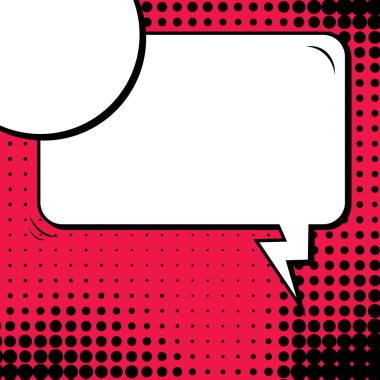 Yaratıcı soyut kavram vektör komik pop sanat tarzı boş, düzeni şablonu bulutlar kiriş ve izole noktalar arka plan ile. Satışı büyük başlığı, boş konuşma balonu ayarı, illüstrasyon noktalı resim kitap tasarımı için.