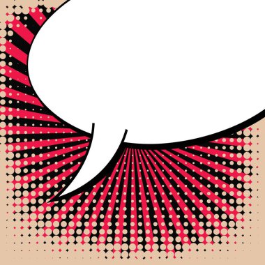 Yaratıcı soyut kavram vektör komik pop sanat tarzı boş, düzeni şablonu bulutlar kiriş ve izole noktalar arka plan ile. Satışı büyük başlığı, boş konuşma balonu ayarı, illüstrasyon noktalı resim kitap tasarımı için.