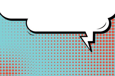 Yaratıcı soyut kavram vektör komik pop sanat tarzı boş, düzeni şablonu bulutlar kiriş ve izole noktalar arka plan ile. Satışı büyük başlığı, boş konuşma balonu ayarı, illüstrasyon noktalı resim kitap tasarımı için.