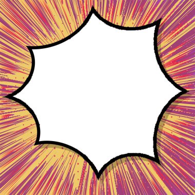 Yaratıcı soyut kavram vektör komik pop sanat tarzı boş, düzeni şablonu bulutlar kiriş ve izole noktalar arka plan ile. Satışı büyük başlığı, boş konuşma balonu ayarı, illüstrasyon noktalı resim kitap tasarımı için.