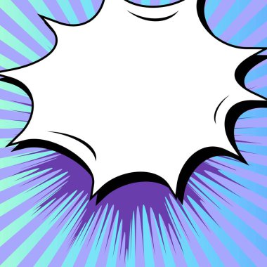 Yaratıcı soyut kavram vektör komik pop sanat tarzı boş, düzeni şablonu bulutlar kiriş ve izole noktalar arka plan ile. Satışı büyük başlığı, boş konuşma balonu ayarı, illüstrasyon noktalı resim kitap tasarımı için.