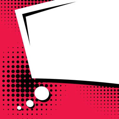 Yaratıcı soyut kavram vektör komik pop sanat tarzı boş, düzeni şablonu bulutlar kiriş ve izole noktalar arka plan ile. Satışı büyük başlığı, boş konuşma balonu ayarı, illüstrasyon noktalı resim kitap tasarımı için.