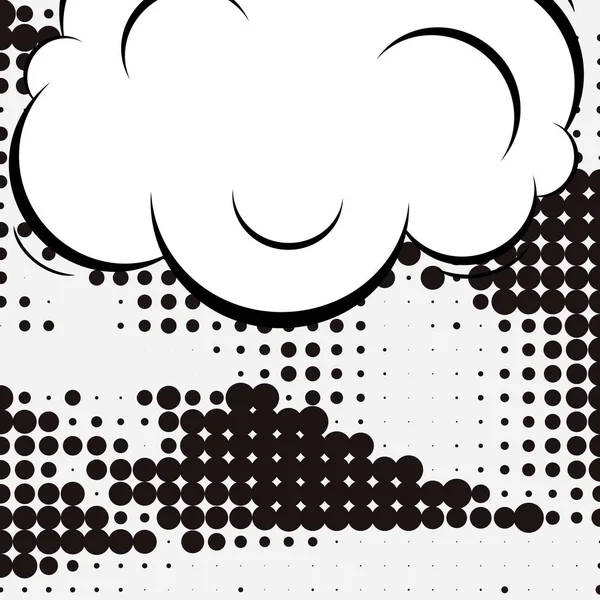Concepto creativo abstracto vector cómic pop art estilo en blanco, plantilla de diseño con vigas de nubes y fondo de puntos aislados. Para el banner de la venta, sistema vacío de la burbuja del discurso, diseño medio del libro de la ilustración . — Archivo Imágenes Vectoriales