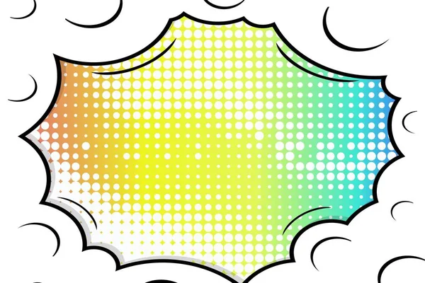 Concepto creativo abstracto vector cómic pop art estilo en blanco, plantilla de diseño con vigas de nubes y fondo de puntos aislados. Para el banner de la venta, sistema vacío de la burbuja del discurso, diseño medio del libro de la ilustración . — Vector de stock