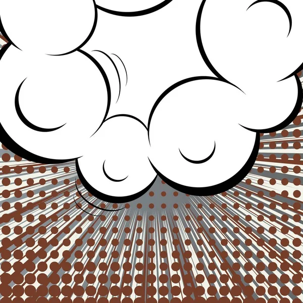 Abstraktní kreativní koncept vektor komické pop art styl prázdný, šablony rozložení s mraky trámy a izolované body pozadí. K prodeji banner, prázdné řeči bublina sada, obrázek polotónů kniha design. — Stockový vektor