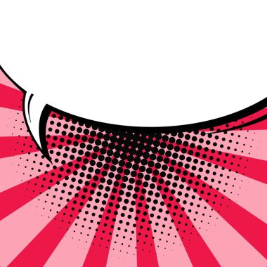 Yaratıcı soyut kavram vektör komik pop sanat tarzı boş, düzeni şablonu bulutlar kiriş ve izole noktalar arka plan ile. Satışı büyük başlığı, boş konuşma balonu ayarı, illüstrasyon noktalı resim kitap tasarımı için.