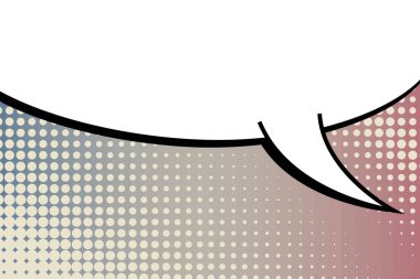 Yaratıcı soyut kavram vektör komik pop sanat tarzı boş, düzeni şablonu bulutlar kiriş ve izole noktalar arka plan ile. Satışı büyük başlığı, boş konuşma balonu ayarı, illüstrasyon noktalı resim kitap tasarımı için.