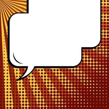 Yaratıcı soyut kavram vektör komik pop sanat tarzı boş, düzeni şablonu bulutlar kiriş ve izole noktalar arka plan ile. Satışı büyük başlığı, boş konuşma balonu ayarı, illüstrasyon noktalı resim kitap tasarımı için.