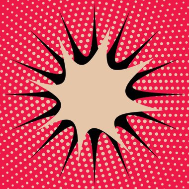 Yaratıcı soyut kavram vektör komik pop sanat tarzı boş, düzeni şablonu bulutlar kiriş ve izole noktalar arka plan ile. Satışı büyük başlığı, boş konuşma balonu ayarı, illüstrasyon noktalı resim kitap tasarımı için.