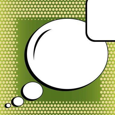 Yaratıcı soyut kavram vektör komik pop sanat tarzı boş, düzeni şablonu bulutlar kiriş ve izole noktalar arka plan ile. Satışı büyük başlığı, boş konuşma balonu ayarı, illüstrasyon noktalı resim kitap tasarımı için.