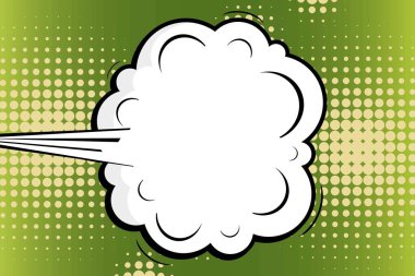 Yaratıcı soyut kavram vektör komik pop sanat tarzı boş, düzeni şablonu bulutlar kiriş ve izole noktalar arka plan ile. Satışı büyük başlığı, boş konuşma balonu ayarı, illüstrasyon noktalı resim kitap tasarımı için.