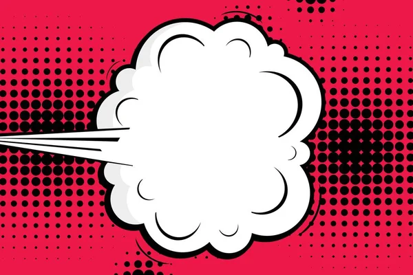 Abstract creative concept vector comic pop art style blank, layout template with clouds beams and isolated dots background. For sale banner, empty speech bubble set, illustration halftone book design. — Stock Vector