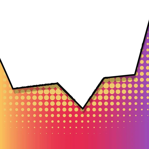 Абстрактна креативна концепція векторний комікс поп-арт порожній, розкладка шаблону з променями хмар та ізольованими крапками фону. Для продажу банер, порожній набір мовних бульбашок, ілюстрація напівтоновий дизайн книги . — стоковий вектор