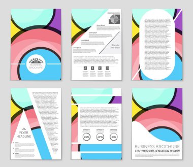Soyut vektör düzen arka plan set. Sanat tasarım şablonu, liste, ön sayfa, mockup broşür Tema stili, afiş, fikir, kapak, kitapçık, baskı, el ilanı için kitap, boş, kartı, reklam, işareti, sayfa,, a4