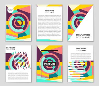 Soyut vektör düzen arka plan set. Sanat tasarım şablonu, liste, ön sayfa, mockup broşür Tema stili, afiş, fikir, kapak, kitapçık, baskı, el ilanı için kitap, boş, kartı, reklam, işareti, sayfa,, a4