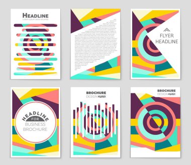 Soyut vektör düzen arka plan set. Sanat tasarım şablonu, liste, ön sayfa, mockup broşür Tema stili, afiş, fikir, kapak, kitapçık, baskı, el ilanı için kitap, boş, kartı, reklam, işareti, sayfa,, a4