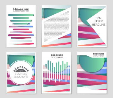 Soyut vektör düzen arka plan set. Sanat tasarım şablonu, liste, ön sayfa, mockup broşür Tema stili, afiş, fikir, kapak, kitapçık, baskı, el ilanı için kitap, boş, kartı, reklam, işareti, sayfa,, a4