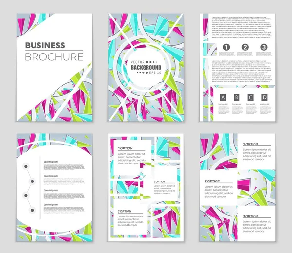 Abstract vector lay-out achtergrond instellen. Voor kunst sjabloonontwerp, lijst, pagina, mockup de stijl van het thema van de brochure, banner, idee, cover, boekje, print, flyer, boek, leeg, kaart, advertentie, teken, blad,, a4 — Stockvector