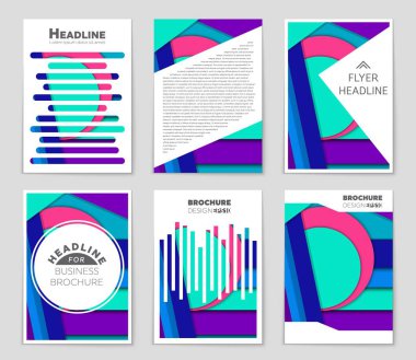Soyut vektör düzen arka plan set. Sanat tasarım şablonu, liste, ön sayfa, mockup broşür Tema stili, afiş, fikir, kapak, kitapçık, baskı, el ilanı için kitap, boş, kartı, reklam, işareti, sayfa,, a4