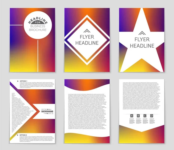 Abstract vector lay-out achtergrond instellen. Voor kunst sjabloonontwerp, lijst, pagina, mockup de stijl van het thema van de brochure, banner, idee, cover, boekje, print, flyer, boek, leeg, kaart, advertentie, teken, blad,, a4 — Stockvector