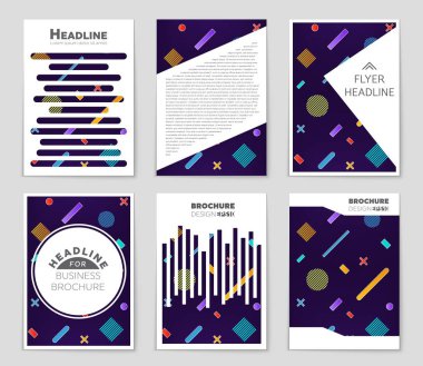 Soyut vektör düzen arka plan set. Sanat tasarım şablonu, liste, ön sayfa, mockup broşür Tema stili, afiş, fikir, kapak, kitapçık, baskı, el ilanı için kitap, boş, kartı, reklam, işareti, sayfa,, a4