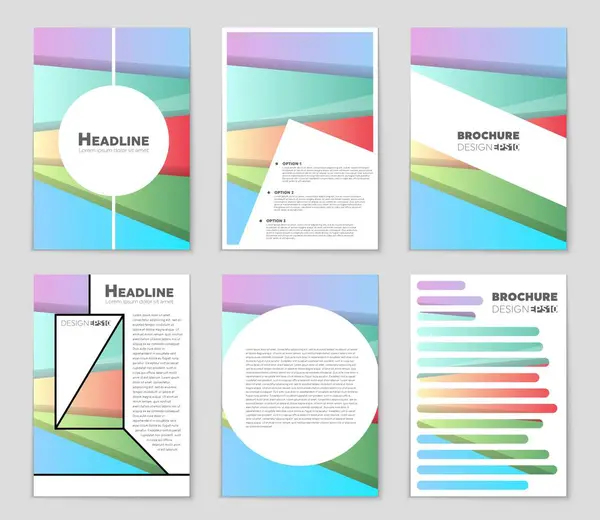Streszczenie wektor zestaw tło układ. Projekt szablon sztuka, listy, pierwszej stronie, makieta Broszura tematu styl, transparent, pomysł, okładka, broszury, druk, ulotki, książki, puste, karta, ad, znak, arkusz,, a4 — Wektor stockowy