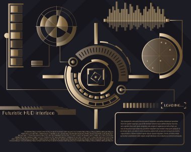 Soyut gelecek, kavram vektör fütüristik mavi sanal grafik dokunmatik kullanıcı arayüzü Hud. Web, site, izole arka plan, techno, online tasarım, iş, GUI, UI, kit, hud üzerinde mobil uygulamalar için