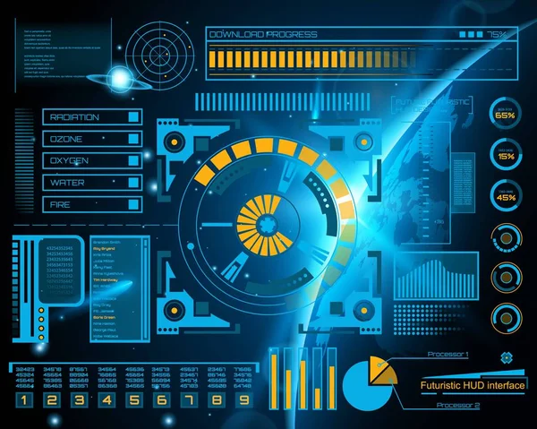 Abstract future, concept vector futuristic blue virtual