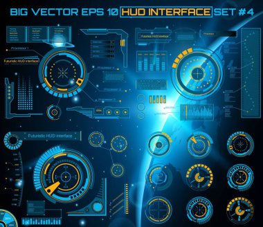 Soyut gelecek, kavram vektör fütüristik mavi sanal grafik dokunmatik kullanıcı arayüzü Hud. Web, site, izole arka plan, techno, online tasarım, iş, GUI, UI, kit, hud üzerinde mobil uygulamalar için