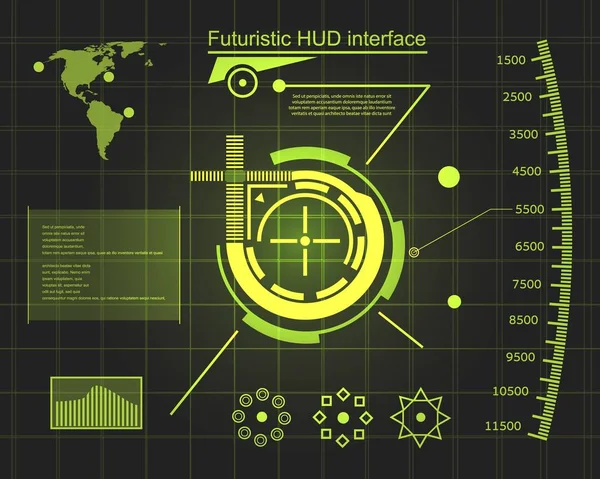 Streszczenie przyszłych, koncepcja wektor futurystyczny niebieski virtual touch graficzny interfejs użytkownika Hud. Dla sieci web, witryny, aplikacje mobilne na białym tle, techno, projektowania online, biznes, gui, interfejsu użytkownika, zestaw, hud — Wektor stockowy