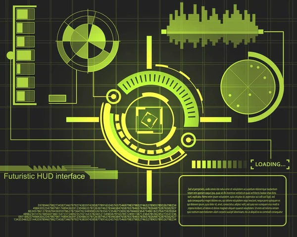 Абстрактне майбутнє, концепція вектор футуристичний синій віртуальний графічний сенсорний інтерфейс користувача HUD. Для веб-сайту, мобільних додатків ізольовані на фоні, техно, онлайн-дизайн, бізнес, графічний інтерфейс, у, набір, ґу — стоковий вектор
