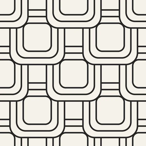 Abstraktes Konzept Vektor monochromes geometrisches Muster. Schwarz-weiß minimaler Hintergrund. Kreative Illustrationsvorlage. nahtlos stilvolle Textur. für Tapete, Oberfläche, Webdesign, Textil, Dekor. — Stockvektor