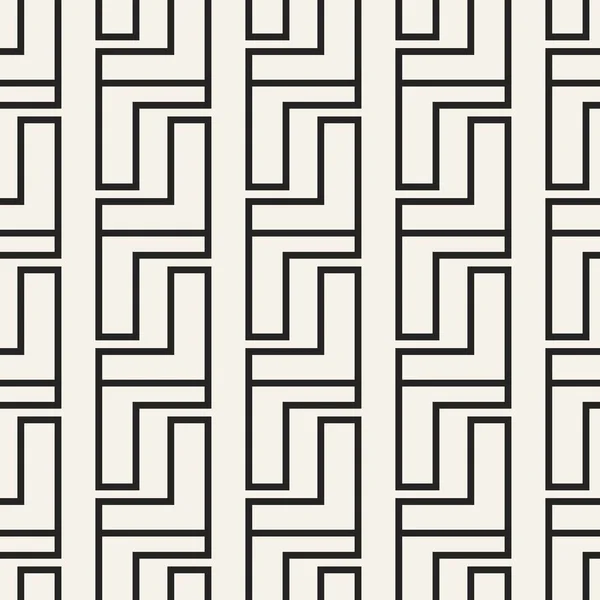 Abstraktes Konzept Vektor monochromes geometrisches Muster. Schwarz-weiß minimaler Hintergrund. Kreative Illustrationsvorlage. nahtlos stilvolle Textur. für Tapete, Oberfläche, Webdesign, Textil, Dekor. — Stockvektor