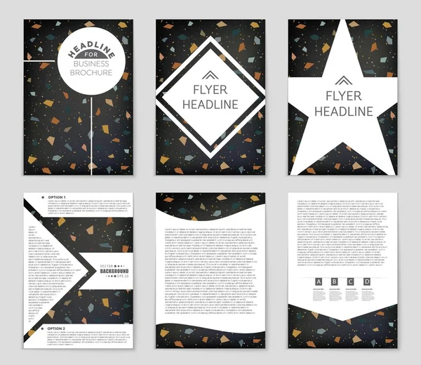 Conjunto de fundo de layout vetorial abstrato. Para design de modelo de arte, lista, primeira página, estilo de tema de brochura mockup, banner, ideia, capa, livreto, impressão, folheto, livro, em branco, cartão, anúncio, sinal, folha,, a4 — Vetor de Stock