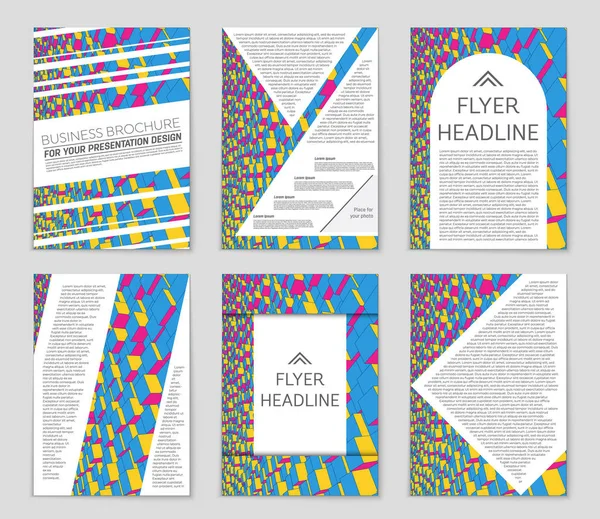 Conjunto de fundo de layout vetorial abstrato. Para design de modelo de arte , — Vetor de Stock