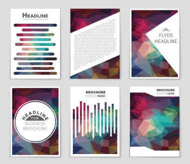 Soyut vektör düzen arka plan set. Sanat kalıp çizmek için, 