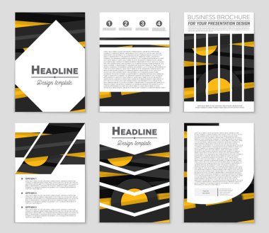 Soyut vektör düzen arka plan set. Sanat kalıp çizmek için, 