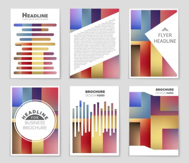 Soyut vektör düzen arka plan set. Sanat kalıp çizmek için, 