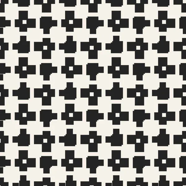 Abstract concept vector monochrome geometric pattern. Black and white minimal background. Creative illustration template. Seamless stylish texture. For wallpaper, surface, web design, textile, decor. — Stock Vector