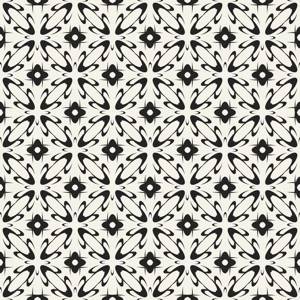 Soyut kavram vektör tek renkli geometrik desen. Siyah ve beyaz en az arka plan. Yaratıcı çizim şablonu. Sorunsuz şık doku. Duvar kağıdı, yüzey, web tasarım, tekstil, dekor için.