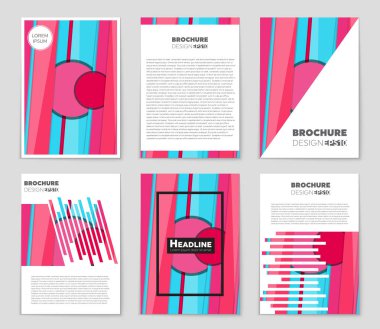 Soyut vektör düzen arka plan set. Sanat kalıp çizmek için, 