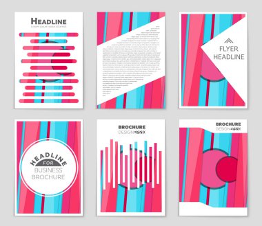 Soyut vektör düzen arka plan set. Sanat kalıp çizmek için, 