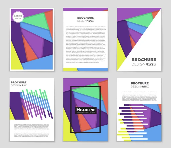 Set di sfondo astratto del layout vettoriale. Per la progettazione di modelli d'arte , — Vettoriale Stock