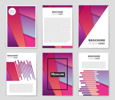 Soyut vektör düzen arka plan set. Sanat kalıp çizmek için, 