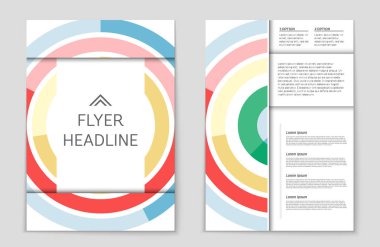 Soyut vektör düzen arka plan set. Sanat kalıp çizmek için, 