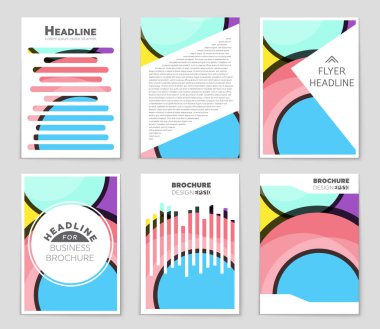 Soyut vektör düzen arka plan set. Sanat kalıp çizmek için, 